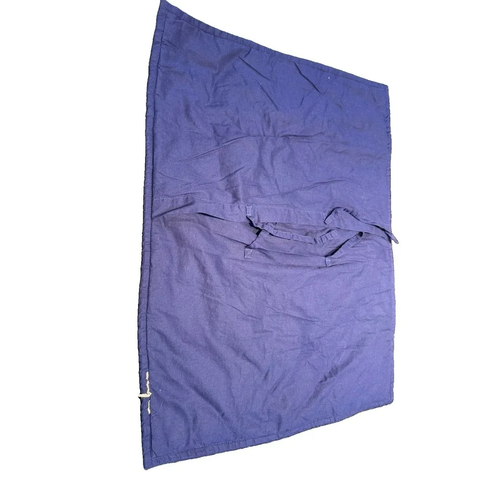 Pottery Barn Kids World Map Quilt Twin Navy Blue Continents Shams RARE